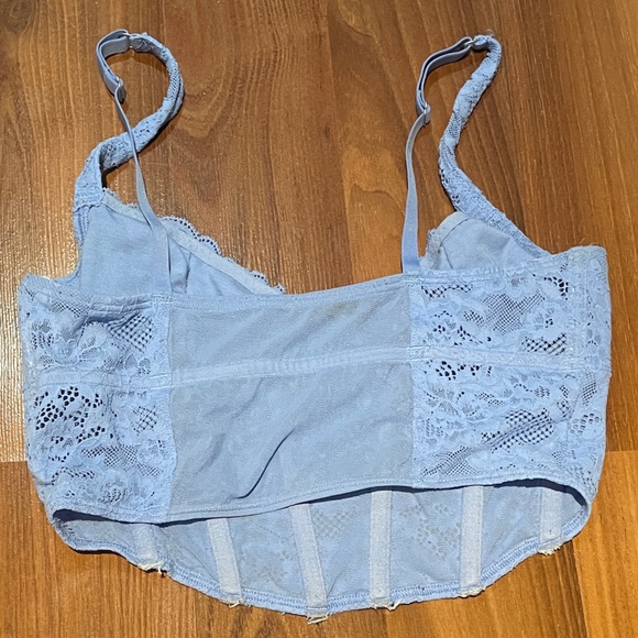 Hollister Light Blue Lace Corset Bra Top - Picture 2 of 2
